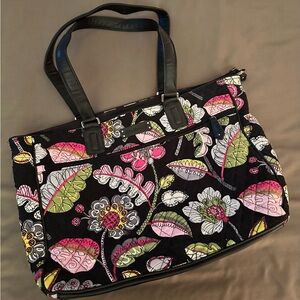 Vera Bradley Laptop Bag Floral Black - Excellent like new condition